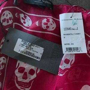 NEW with tags Alexander McQueen Scarf -- Red/Ivory